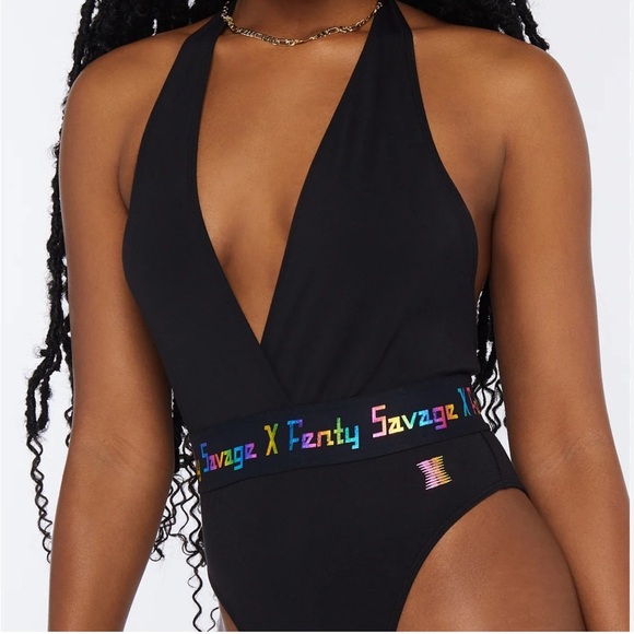 Savage X Fenty Tops - Savage X Fenty Forever Savage Bodysuit Ranibow Foil Size Small